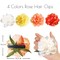 4PCS 3.5 Inches Hawaiian Flower Hair Clips for Women (White, Orange, Red, Yellow)